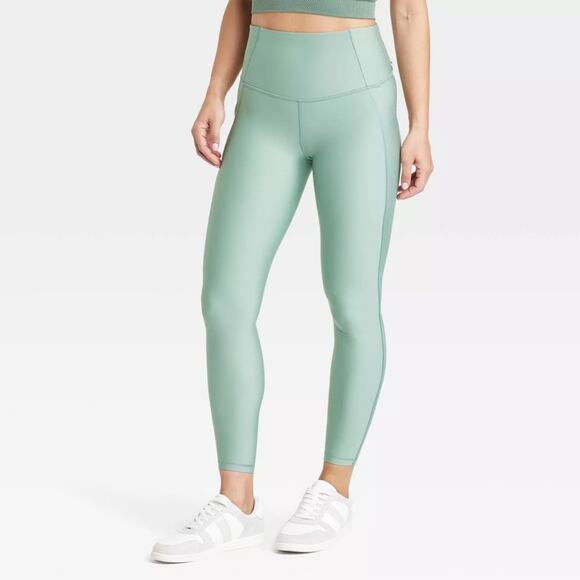 All In Motion Effortless Support High-Rise Pocketed 7/8 Leggings Sage Green XL - Picture 1 of 5